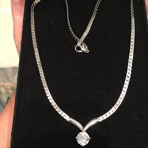 Silver tone necklace